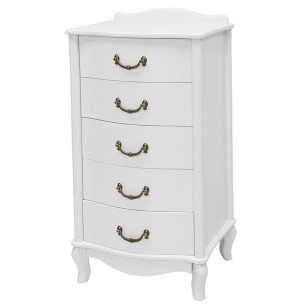 Комод "Джульетта" узкий 5 ящ.(молочный дуб) Вис