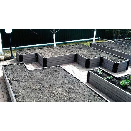 Доска из ДПК для организации грядок, клумб,...