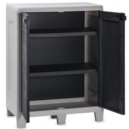 Пластиковый шкаф на балкон 2х дверный глубокий...