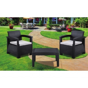 Комплект мебели Rattan Comfort 3 (2 кресла, стол) из искусственного ротанга