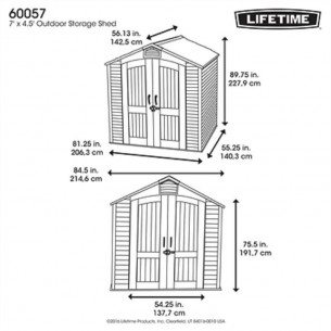 Пластиковый сарай LifeTime 7x4,5