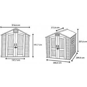 LifeTime WoodLook 60363 Сарай 7 x 7