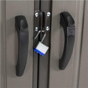 Сарай-хозблок LIFETIME 8х5 (ЛайфТайм) (238х147х243см) усиленный пластиковый под фактуру дерева для дачи