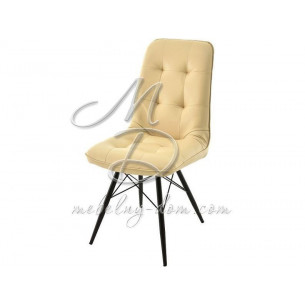 Стул Бордо бежевый, паук черный