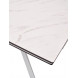 Стол SPYDER 160 MARBLES KL-99 Белый мрамор матовый, итальянская керамика/ белый каркас