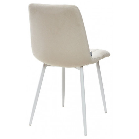 Стул DUBLIN UF860-01B бежевый, ткань/белый каркас