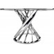 Стол стеклянный "Twist steel / white Стол стеклянный "Twist steel / white