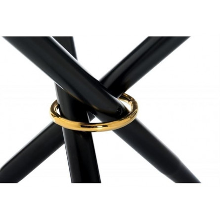 Стол стеклянный Rock white / black