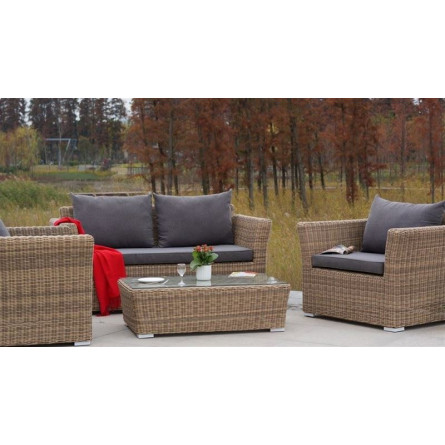 Капучино, диван двухместный, соломенный