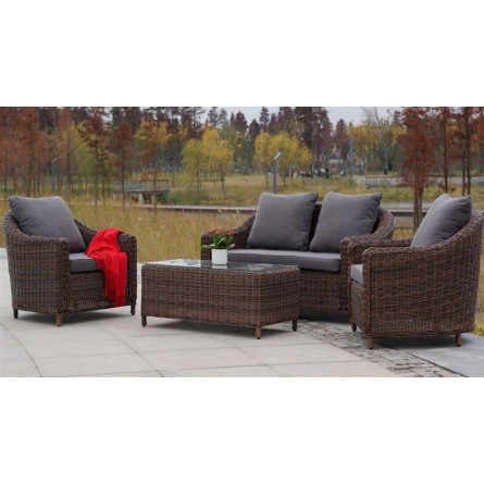 Кон Панна, диван двухместный, коричневый