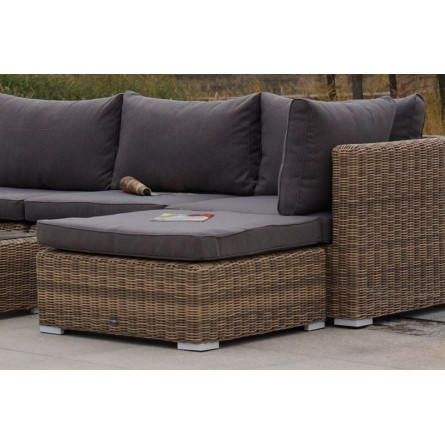 Лунго плетенная оттоманка с подушкой соломенный