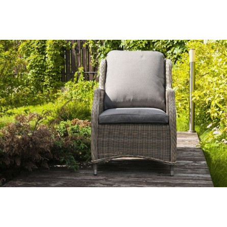 Неаполь плетеный стул, серо-соломенный