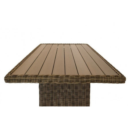"Бергамо" плетеный обеденный стол, цвет соломенный