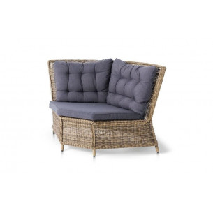 Бергамо, плетеный угловой диванный модуль, соломенный