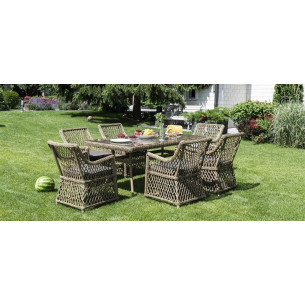 Латте, обеденная группа, соломенная