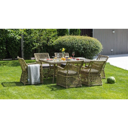 Латте, обеденная группа, соломенная