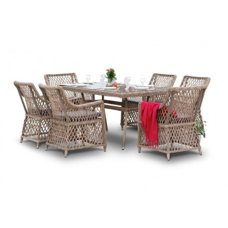 Латте, обеденная группа, соломенная