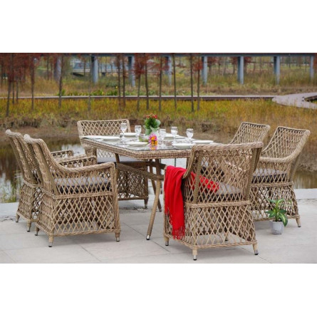 Латте, обеденная группа, соломенная