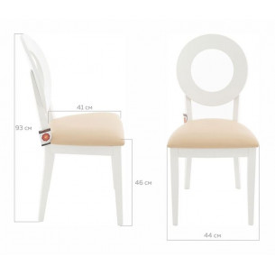 Стул Коломбо Эмаль белая, нитро крем