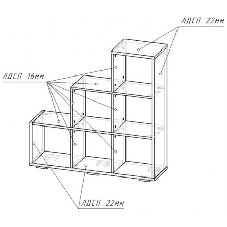 Стеллаж Стильный 108 Белый