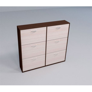 Обувница Приветливая- 4 Венге темный/Венге светлый