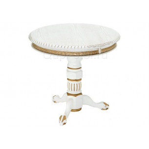 Журнальный стол Бернард молочный с золотой патиной