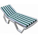 Матрас для шезлонга (бело-зелёные полоски)