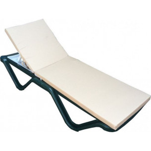 Матрас для шезлонга (бело-зелёные полоски)