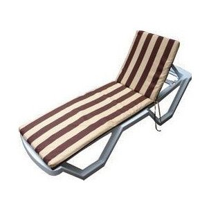 Матрас для шезлонга (бело-зелёные полоски)