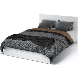 Кровать «Йорк» 160*200 (подъемник), Белый/белый глянец