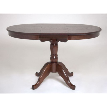 Стол Круглый (Шоколад имп.) /массив березы, Шпон)