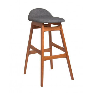 Стул Hebe (темный дуб/ткань-серый)