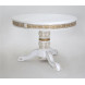 Стол круглый "Милорд" (110х160) Белый+патина золото