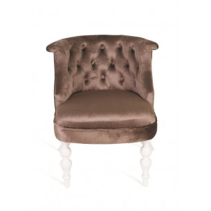 Кресло Бархат (эмаль белая / 15 - коричневый)