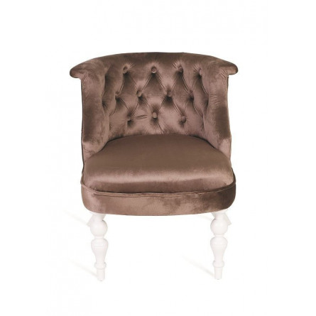 Кресло Бархат (эмаль белая / 15 - коричневый)