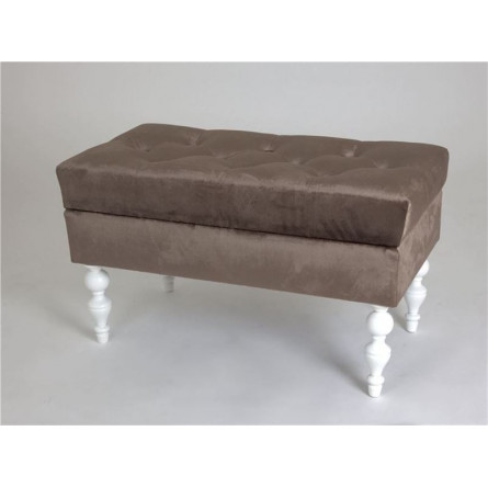 Банкетка Виктория (эмаль белая / 15 - коричневый)