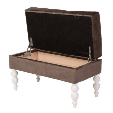 Банкетка Виктория (эмаль белая / 15 - коричневый)