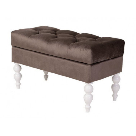 Банкетка Виктория (эмаль белая / 15 - коричневый)