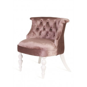 Кресло Бархат (эмаль белая / 24 - розовый)