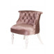 Кресло Бархат (эмаль белая / 24 - розовый)