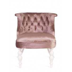 Кресло Бархат (эмаль белая / 24 - розовый)