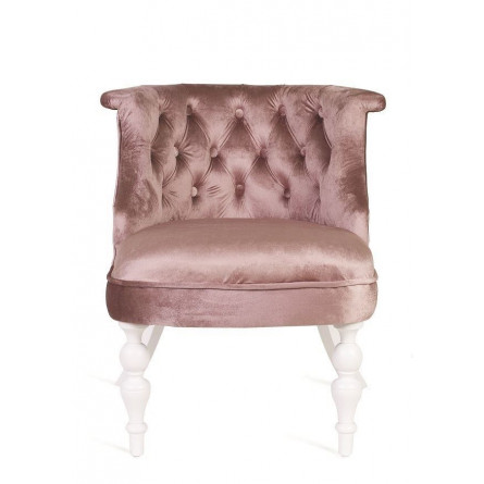 Кресло Бархат (эмаль белая / 24 - розовый)