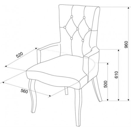 Кресло Виктория (темный тон / 36 -...
