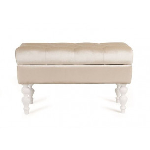 Банкетка Виктория (эмаль белая / 30 - бежевый)