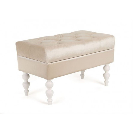 Банкетка Виктория (эмаль белая / 30 - бежевый)