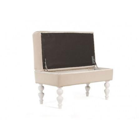 Банкетка Виктория (эмаль белая / 30 - бежевый)