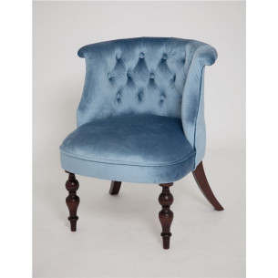 Кресло Бархат (темный тон / 9 - небесно-голубой)