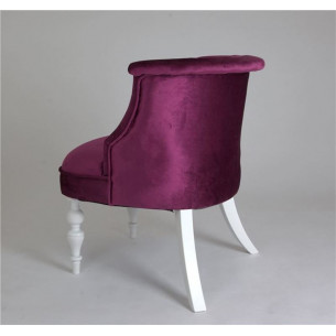 Кресло Бархат (эмаль белая / 26 - темно-розовый)