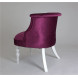 Кресло Бархат (эмаль белая / 26 - темно-розовый)