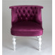 Кресло Бархат (эмаль белая / 26 - темно-розовый)